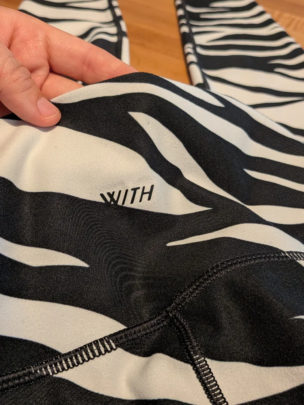 WITH: Wear It To Heart Zebra Print Leggings - Size Small - Excellent Condition